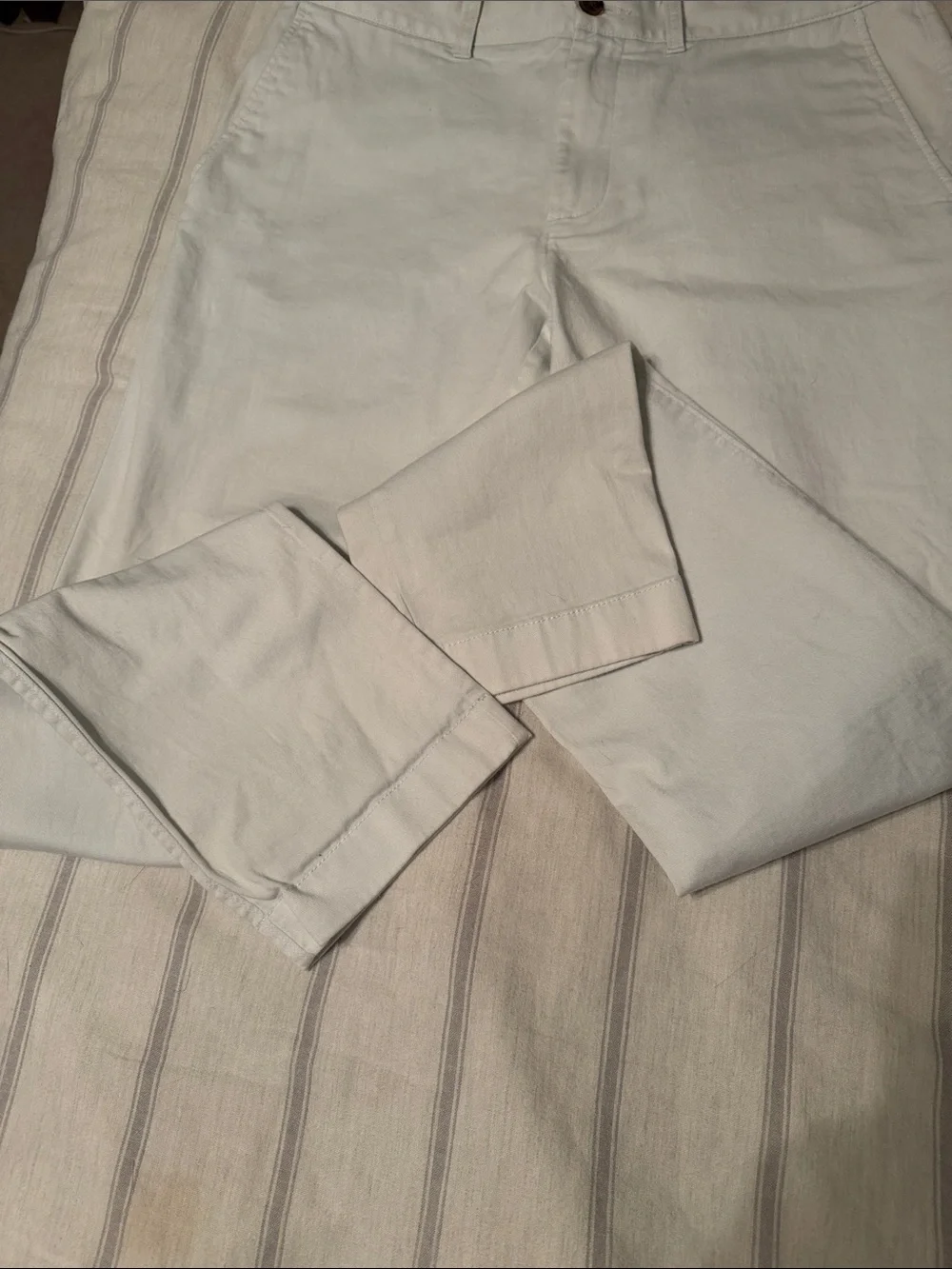 J. Crew Men's White Chino Slim Pants